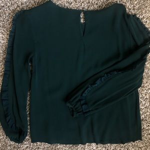 Forest green Club Monaco Ruffles Blouse